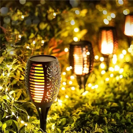 solarne lampe baklje solarne lampe imitacija plamena dekorativne lampe dekoracija bašte i dvorišta4