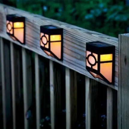 Solarne fasadne zidne lampe žute 4 komada