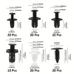 set plasticnih zabica za auto