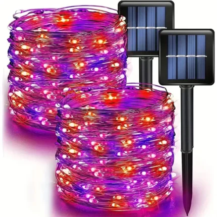 solarne sijalice 10m ljubicasto narandzasta sa led osvetljenjem