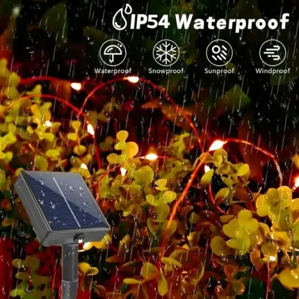 solarne sijalice 10m narandzasta sa led osvetljenjem