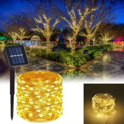 solarne sijalice 30m zuta sa led osvetljenjem