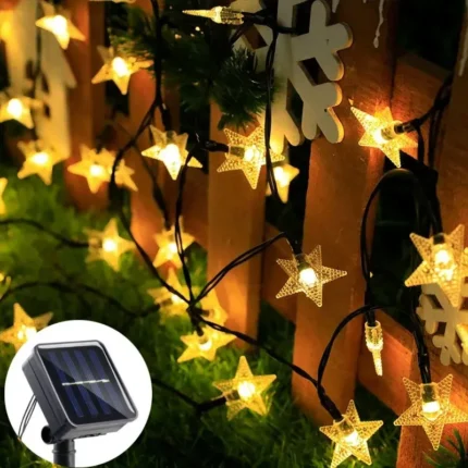 led zvezdice zute solarno napajanje