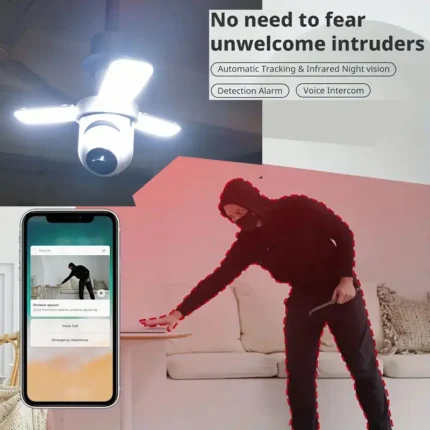 kamera u obliku sijalice sa led osvetljenjem i noćnim viđenjem