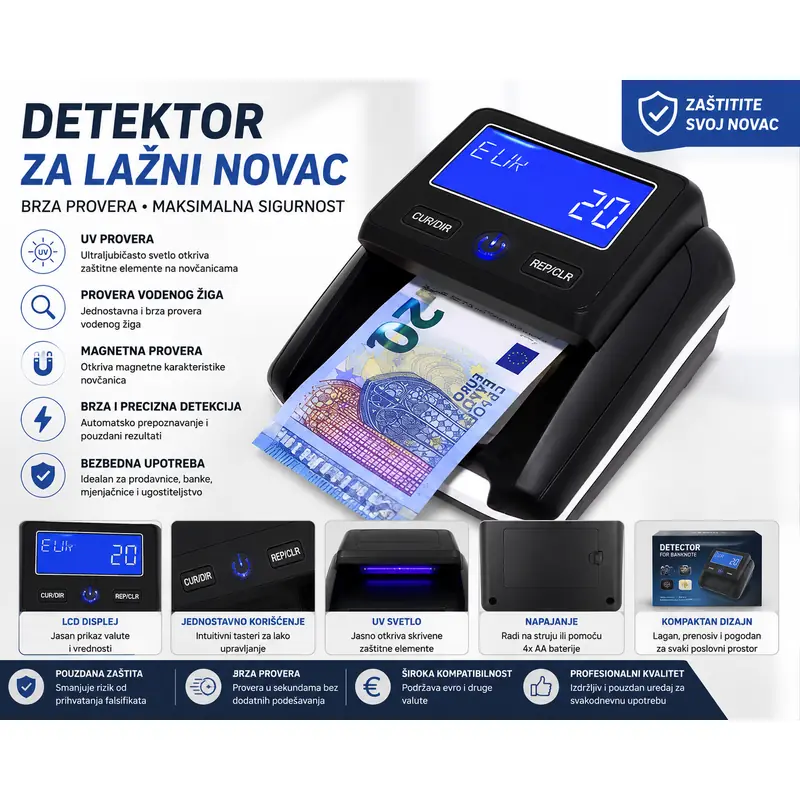 Detektor Laznih Novcanica 1 Detektor lažnih novčanica