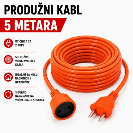 siguran produzni kabl 5m za kucu radionicu i dvoriste